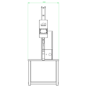 Máquina neumática de inserción de grapas de 500 mm de profundidad de garganta 80KN