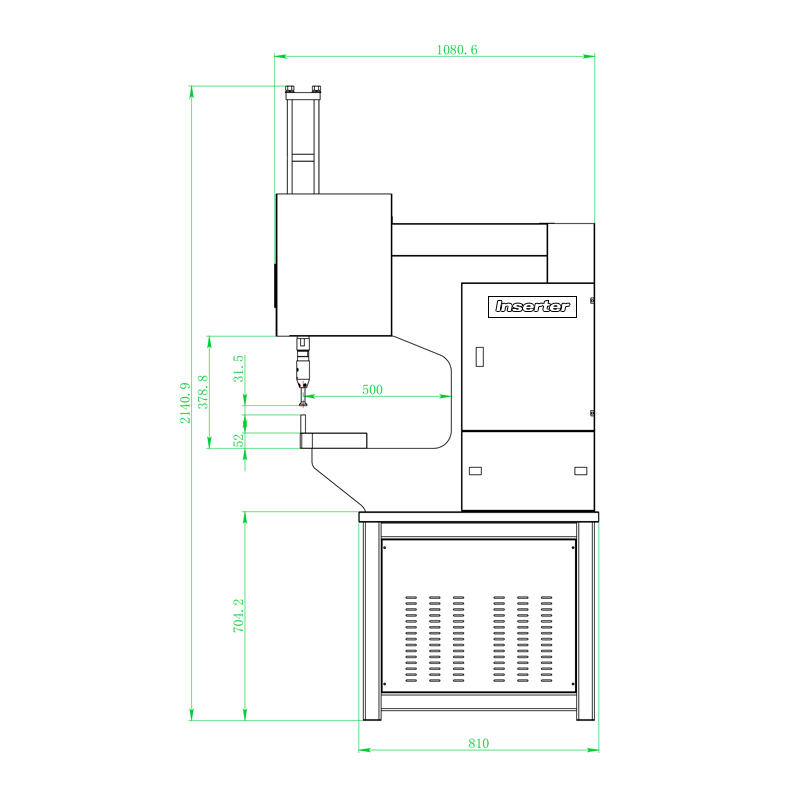 Máquina remachadora de 8 toneladas de 100 mm de movimiento alternativo de troquel superior 820A