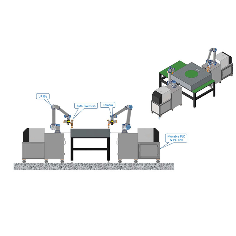 Remaches ciegos de 3,2-4,8 mm personalizados de fábrica Robot Conexión de E/S Herramienta de remache de alimentación automática