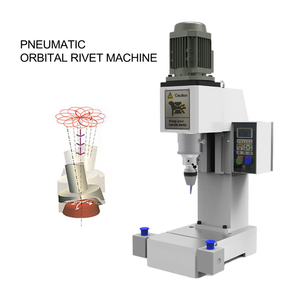 Máquina remachadora orbital neumática semiautomática tipo banco